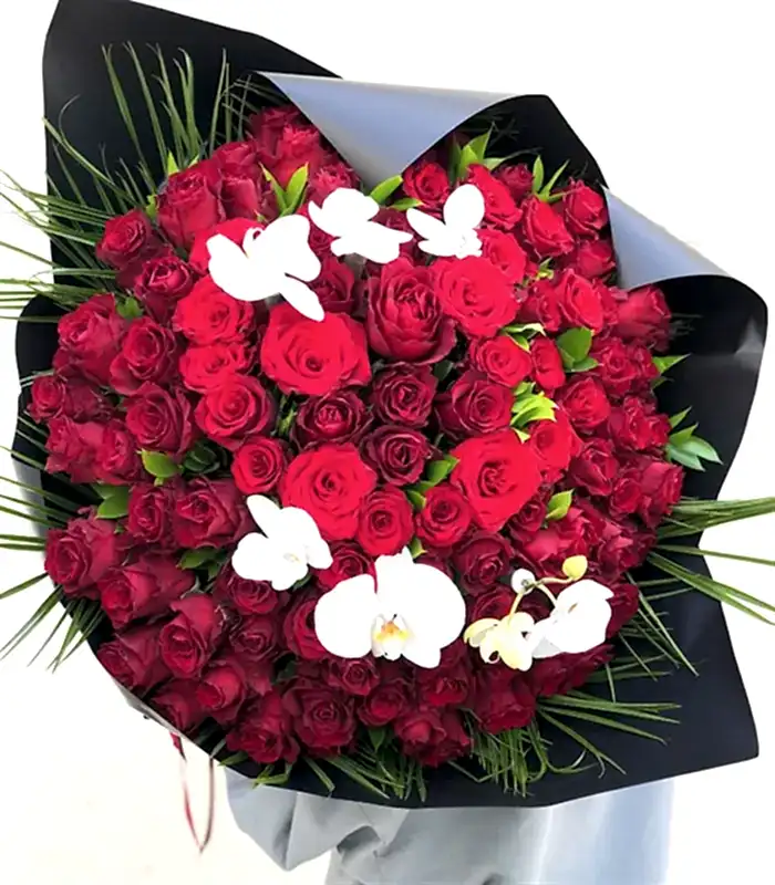 101 Kırmızı Gül Buketi Royal Deluxe