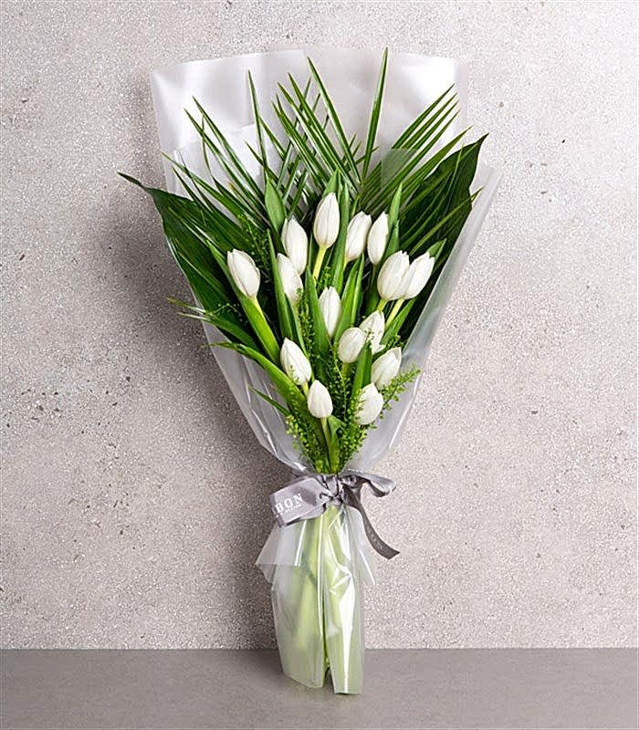 15 Beyaz Lale Buketi