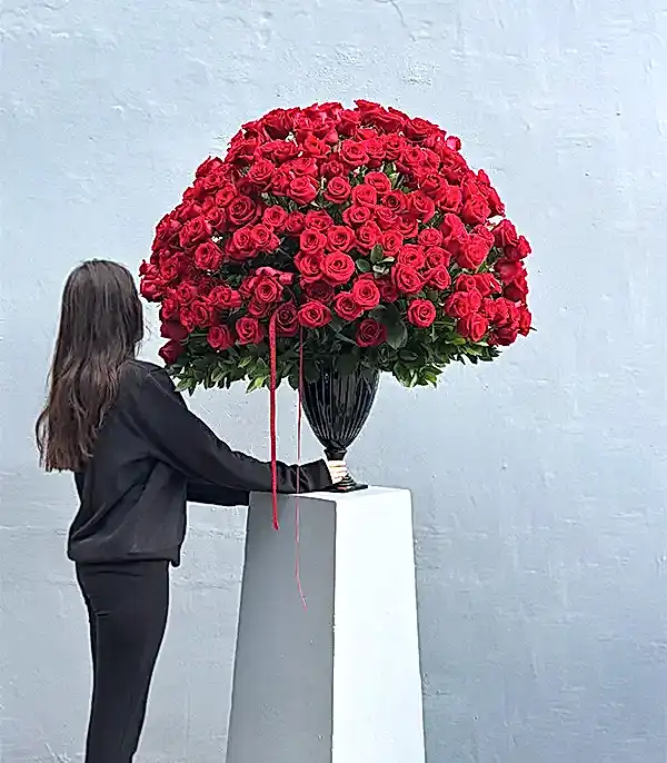 Aphrodite 251 Kırmızı Gül Panoramik Royal Deluxe Aranjman