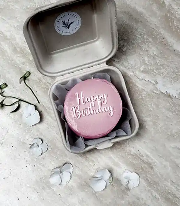 Beam Bakes Pembe Happy Birthday Mini Bento Yaş Pasta