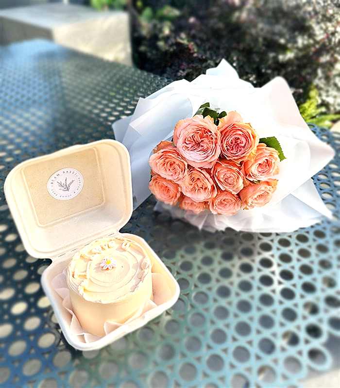 Beam Bakes Somon I Love You Pasta Gül Buketi Seti