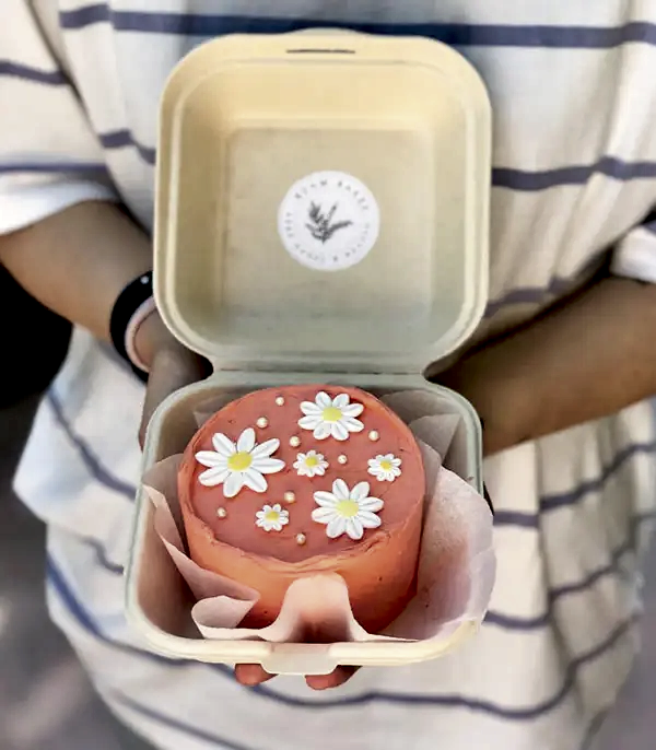 Beam Bakes Turuncu Daisy Mini Bento Yaş Pasta