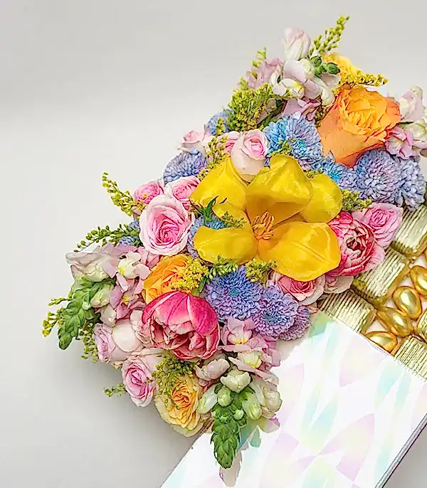 Canım Öğretmenim Rengarenk Çiçekler Çikolata Kutusu