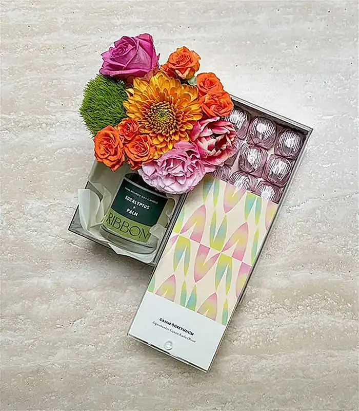 Canım Öğretmenim Mum Çikolata Hediye Kutusu