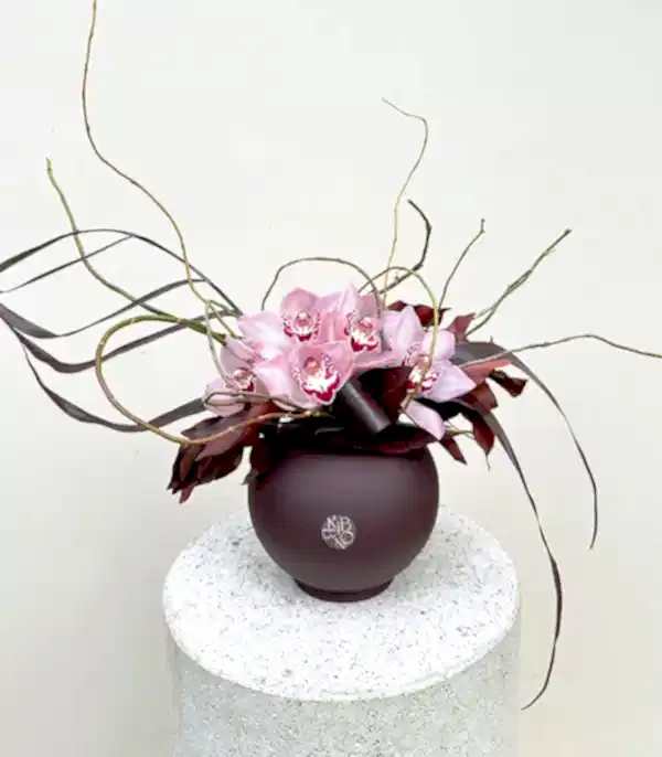 Carlotta Seramik Vazoda Pembe Cymbidium Orkide Aranjmanı