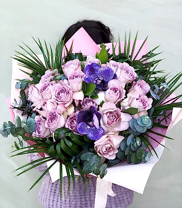 Chloe Deluxe 20 Lila Gül Buketi