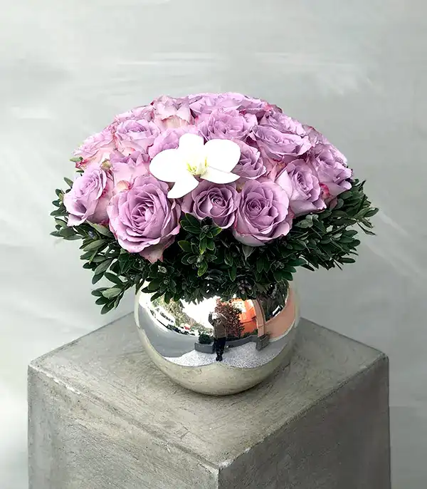 Chloe Silver Top Vazoda 25 Lila Gül