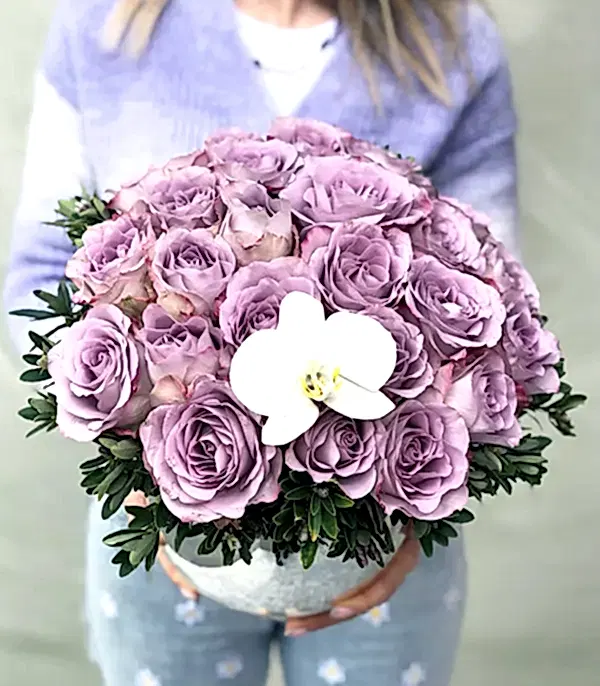 Chloe Silver Top Vazoda 25 Lila Gül