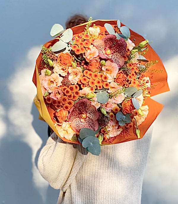 Cinnamon Deluxe Somon Turuncu Sonbahar Buketi