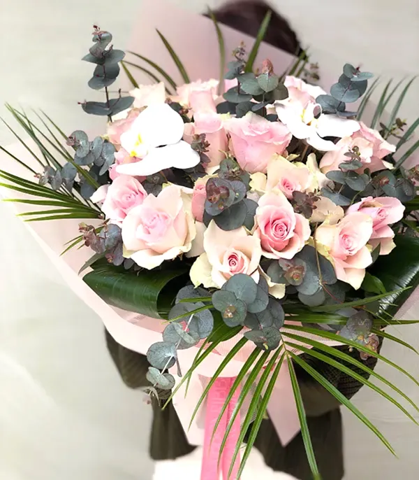 Claire Deluxe 20 Pembe Gül Buketi