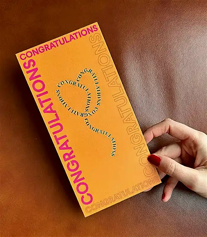 Congratulations Not Kartı