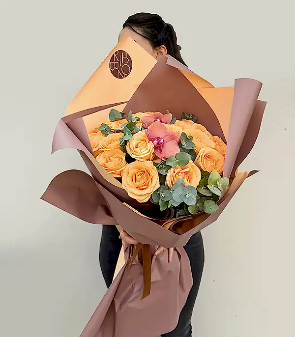 Deluxe 20 Kayısı Gül Buketi