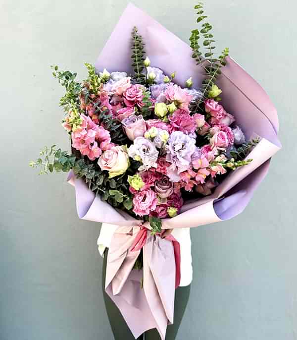 Deluxe Carla Lila Pembe Buket