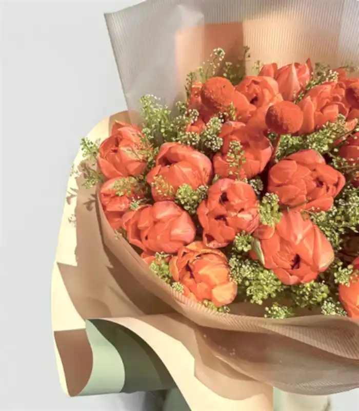 Dolce Deluxe 21 Turuncu Lale Buketi