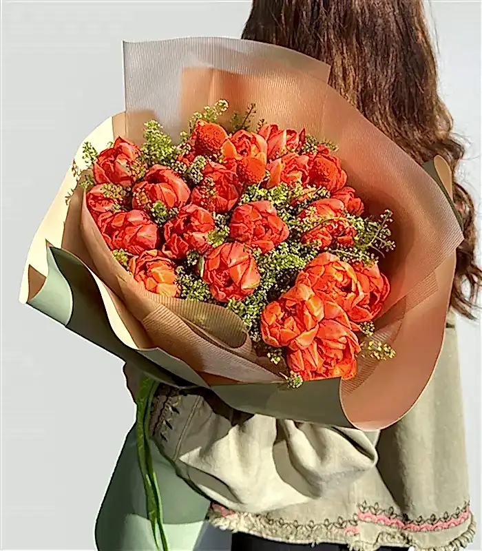 Dolce Deluxe 21 Turuncu Lale Buketi