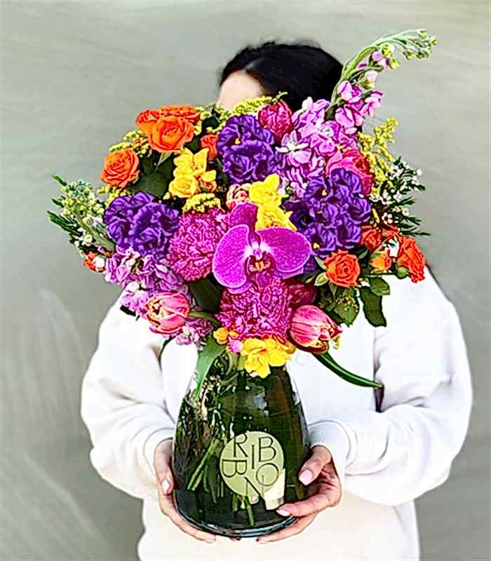 Frida Kahlo Rengarenk Vazo Aranjman