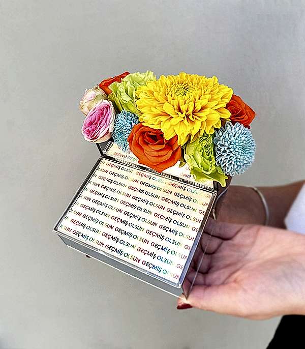 Geçmiş Olsun Rengarenk Çiçekli Mini Çikolata