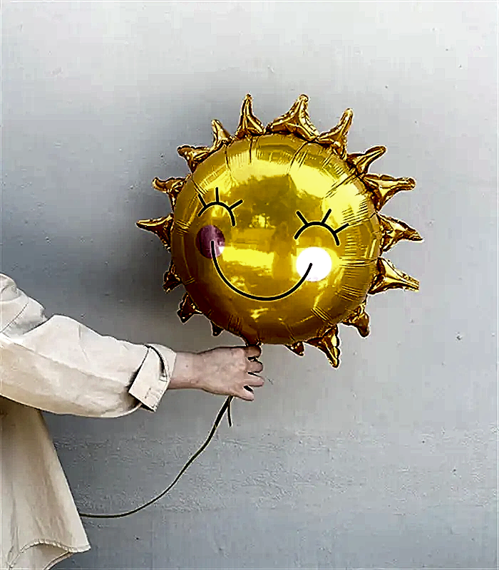 Gülümseyen Güneş Uçan Balon 60 cm