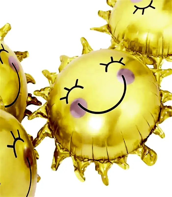 Gülümseyen Güneş Uçan Balon 60 cm