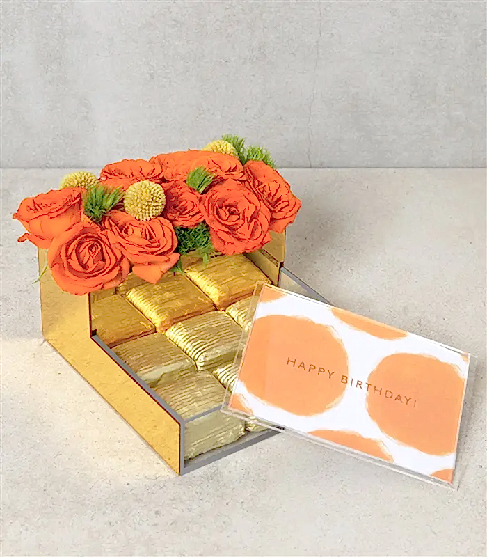 Happy Birthday Mini Çikolata Turuncu