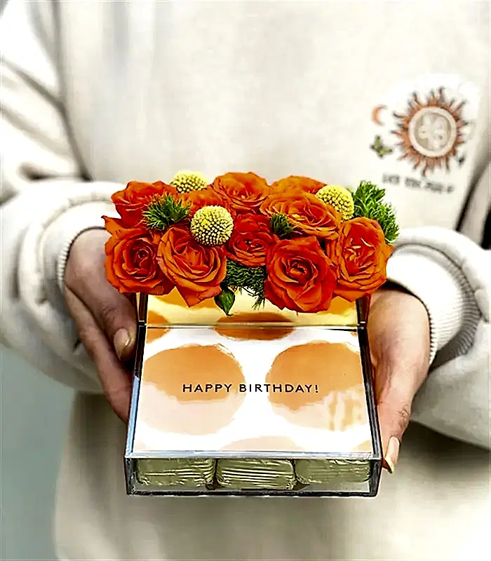 Happy Birthday Mini Çikolata Turuncu