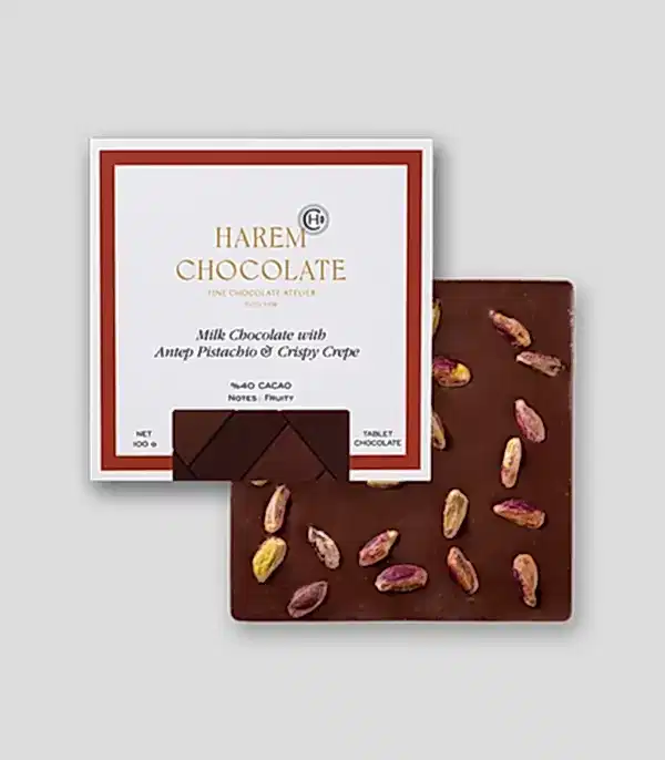 Harem Chocolate Fıstıklı & Krepli Sütlü Tablet Çikolata