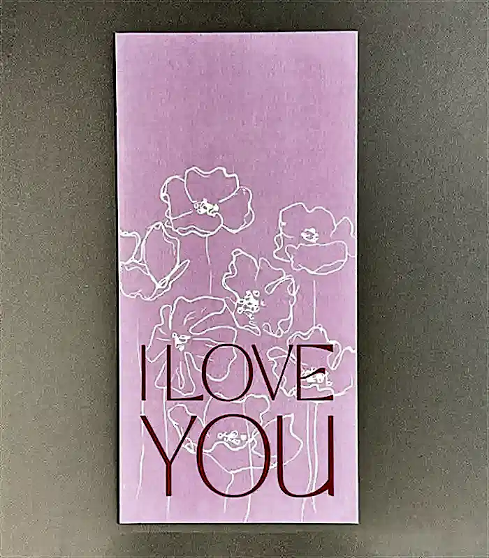 I Love You Not Kartı Pembe