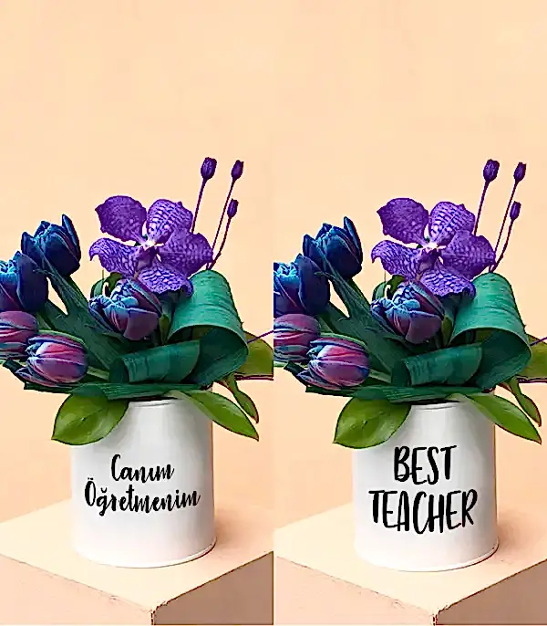 İsme Özel Galaksi Laleler Mini Aranjman