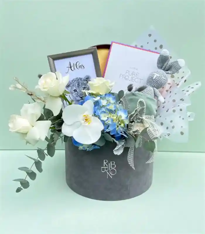 İsme Özel Miela Kids & Pure Project Yeni Doğan Bebek Hediye Kutusu Erkek