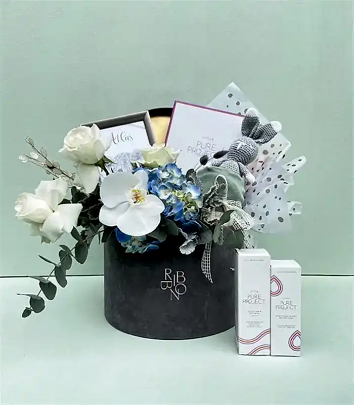 İsme Özel Miela Kids & Pure Project Yeni Doğan Bebek Hediye Kutusu Erkek