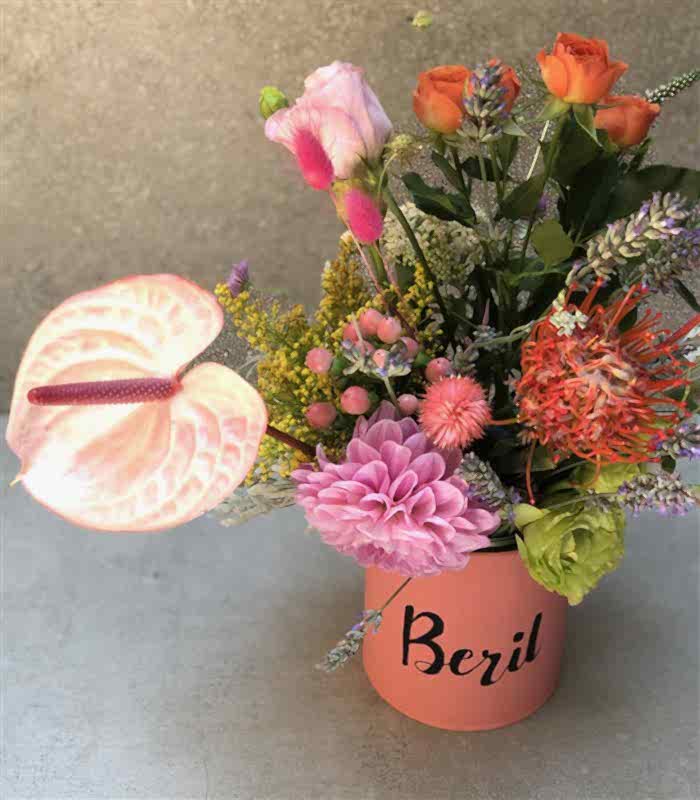 İsme Özel Mini Mevsim Çiçekleri