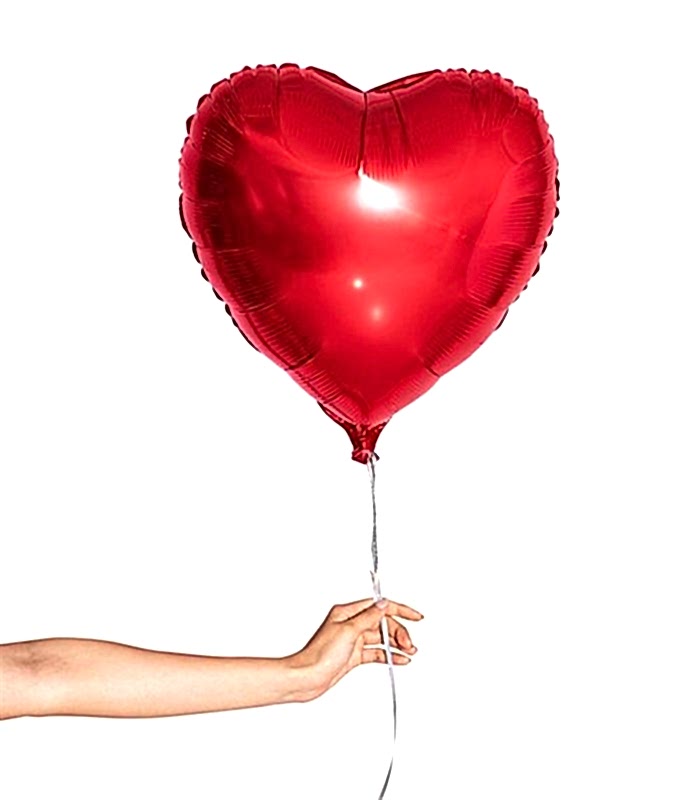 Kırmızı Uçan Kalp Balon 45 cm