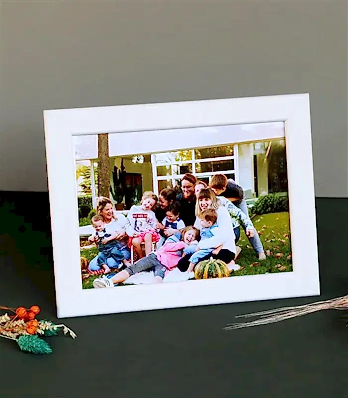 Kişiye Özel Fotoğraflı Çerçeve Beyaz