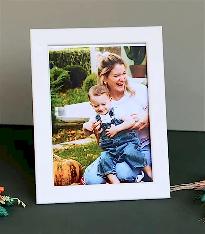 Kişiye Özel Fotoğraflı Çerçeve Beyaz