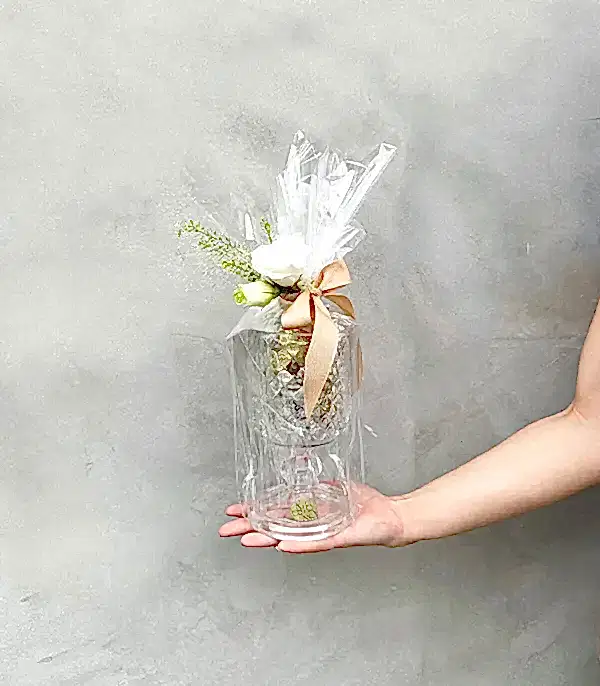 Kristal Kadeh Vazoda 16Lı Yıldız Gold Silver Çikolata Badem Şekeri