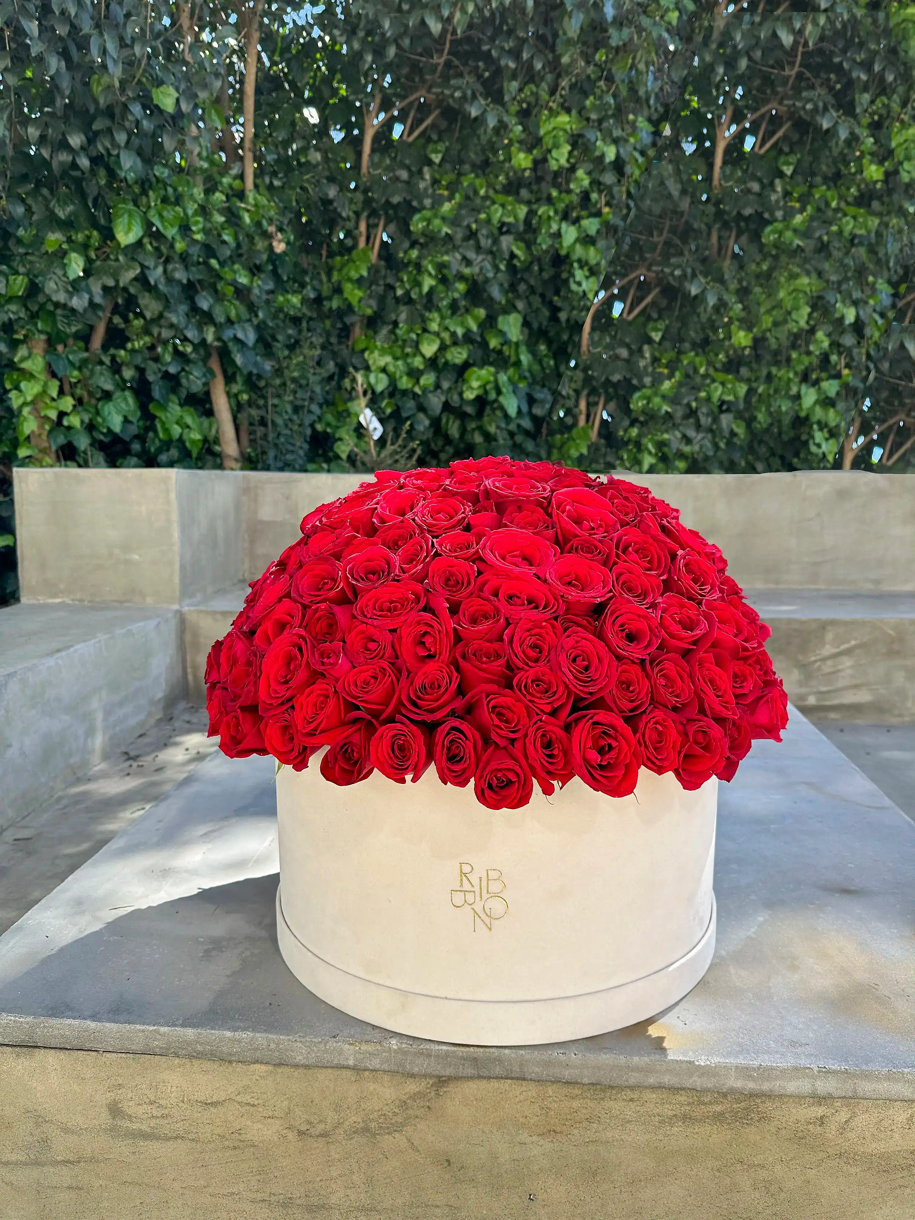 Kutuda 201 Kırmızı Gül Aranjmanı Royal Deluxe