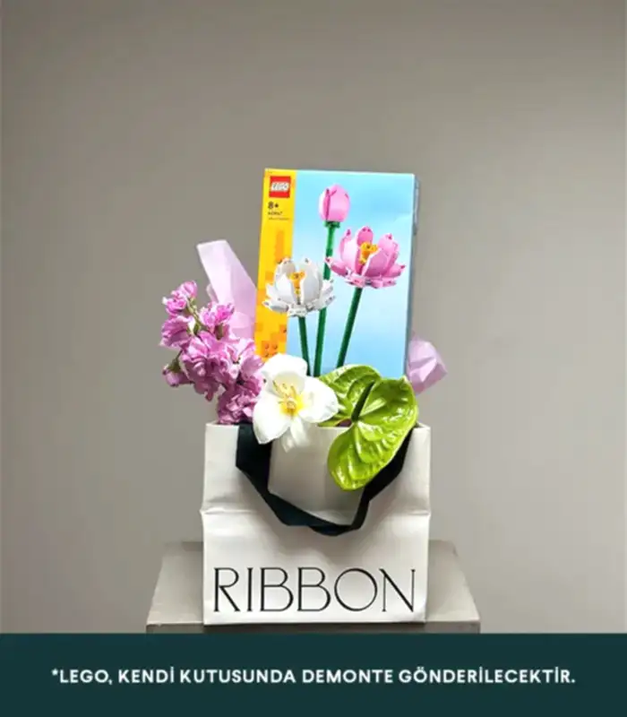 LEGO Lotus Çiçekleri Mini Seramik Vazo Hediye Seti