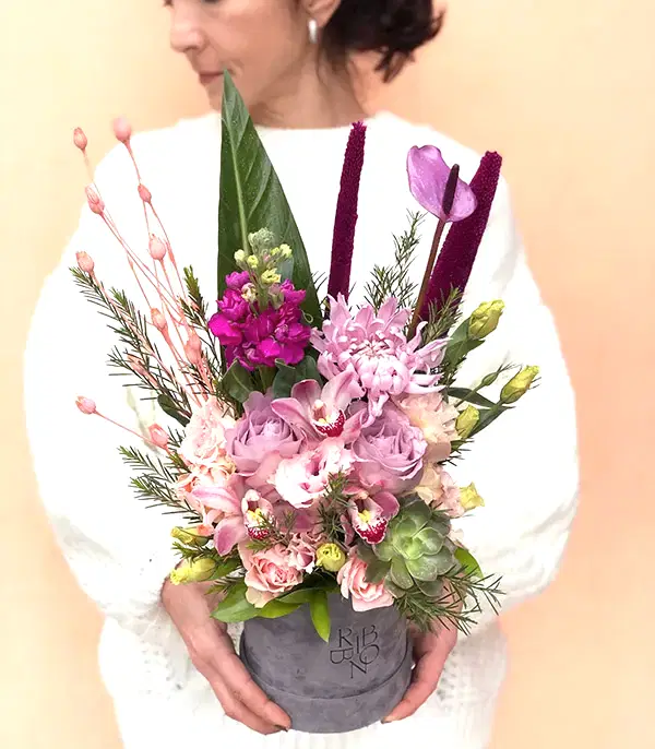 Linda Mini Lila Pembe Kutu Çiçek