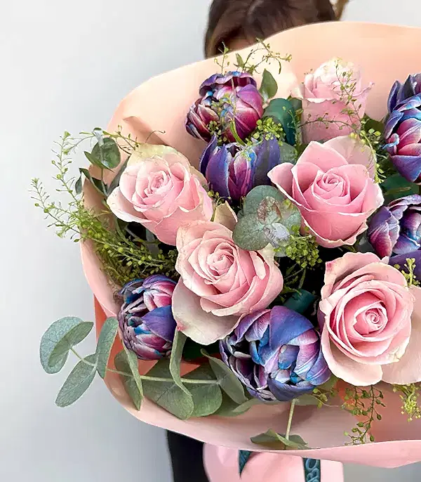 Nebula Pembe Gül Galaksi Lale Buketi