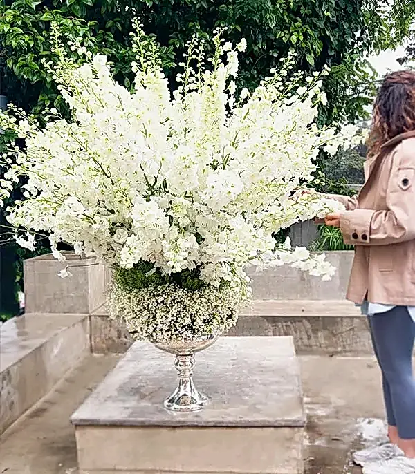 Panoramik 1000 Müge Çiçeği 100 Delfinyum Empire Deluxe Aranjman