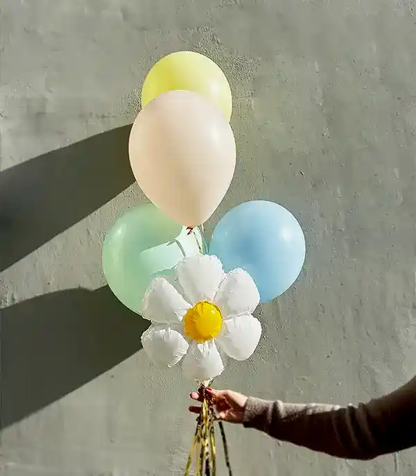 Papatya Pastel 4 Uçan Balon Seti