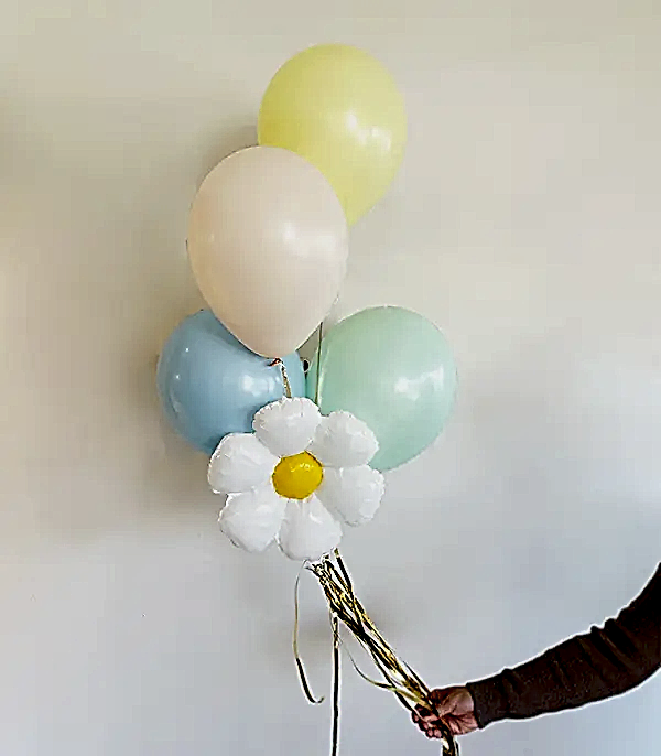 Papatya Pastel 4 Uçan Balon Seti