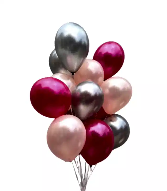 Pembe Fuşya Uçan 15Li Balon Seti