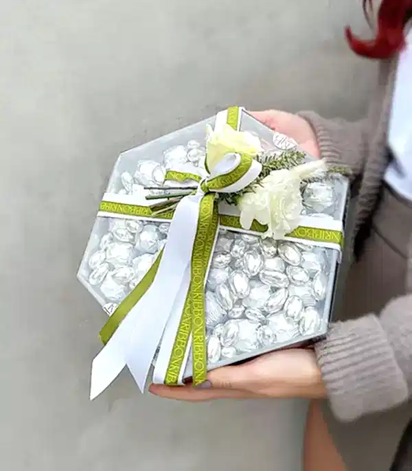 Silver Grand Deluxe 40Lı Yıldız Altıgen Ayna Çikolata Tepsisi