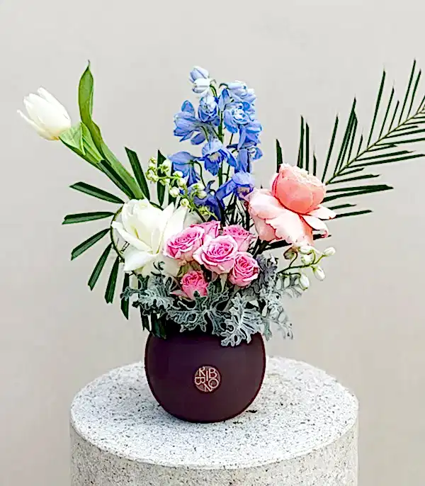 Simona Mini Seramik Vazoda Pastel Çiçekler