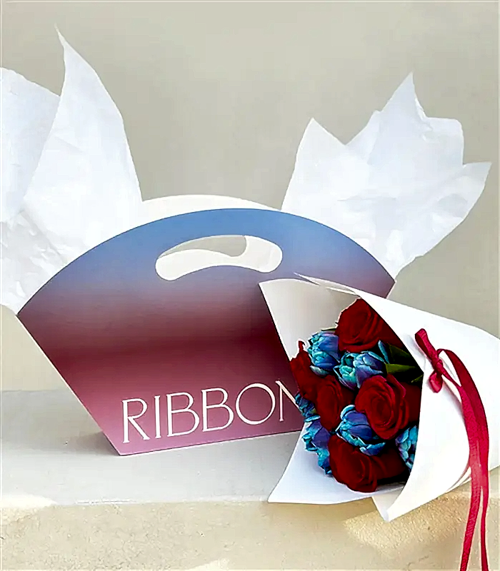 Sunset Lover Sky Çantada Kırmızı Gül Galaksi Lale