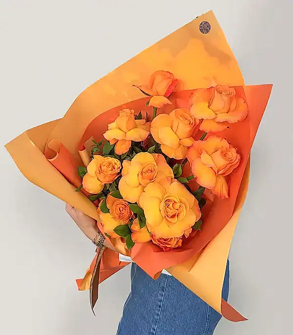 Turuncu Güller Buketi