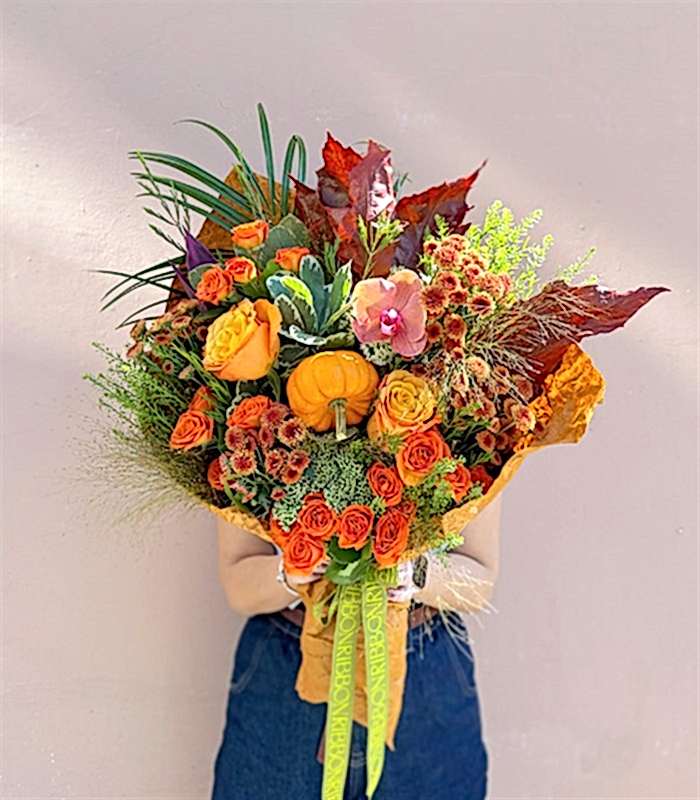 Turuncu Sonbahar Buketi Balkabaklı