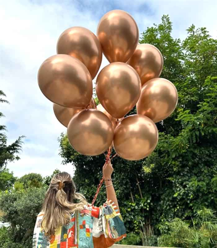 Uçan 10 Balon Seti Bronz