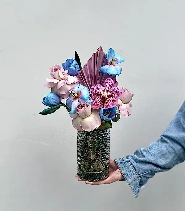 Unicorn Lale Lila Gül Vazo Aranjman